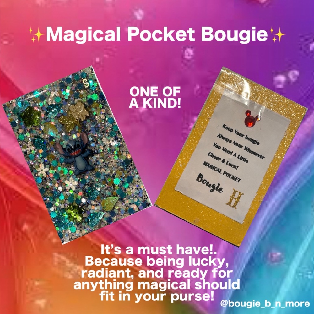 Custom Pocket Bougie Charmed Cards For Good Luck & Fortune One of a Kind